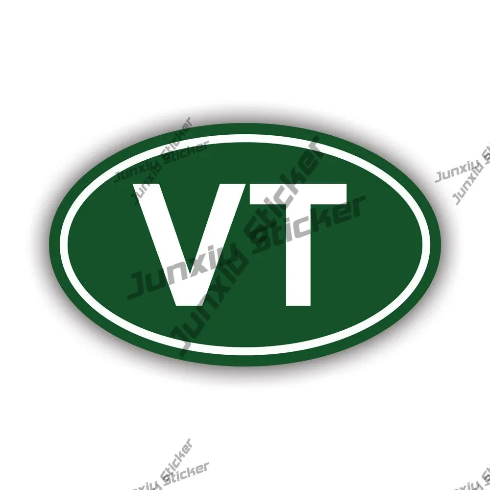 

Green Oval Vt Vermont Sticker Patriotism Vehicle Parts Accessories For The Car 4x4 Sticker Phone Bumper Guitar Truck Cartoon Pvc