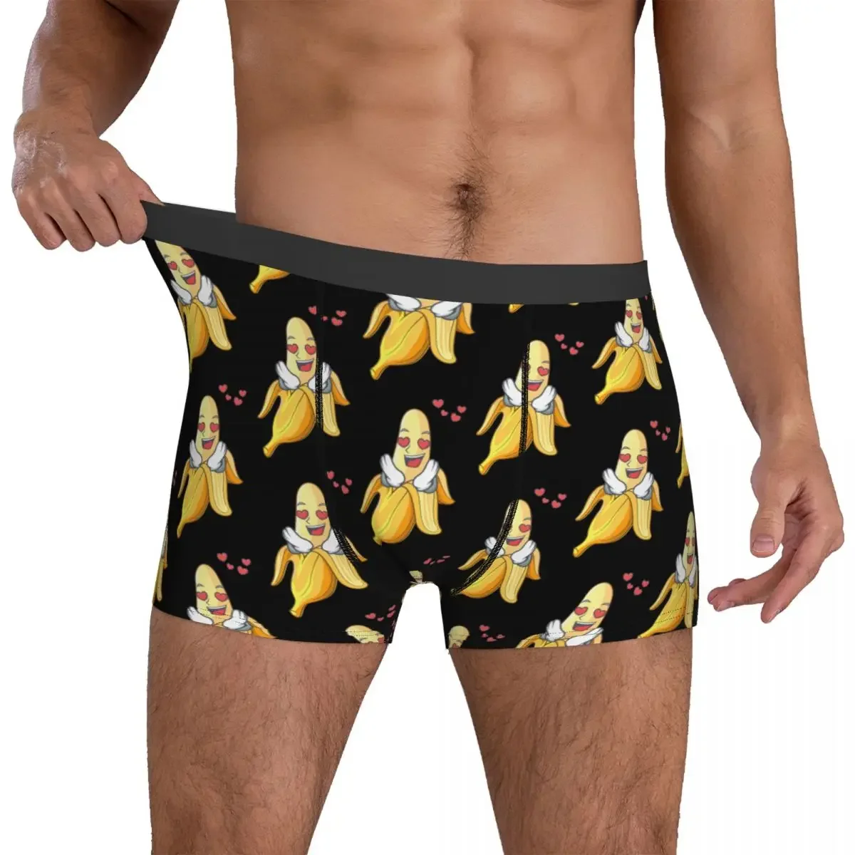 Banana Cartoon Funny Underpants Breathbale Panties Male Underwear Print Shorts Boxer Briefs