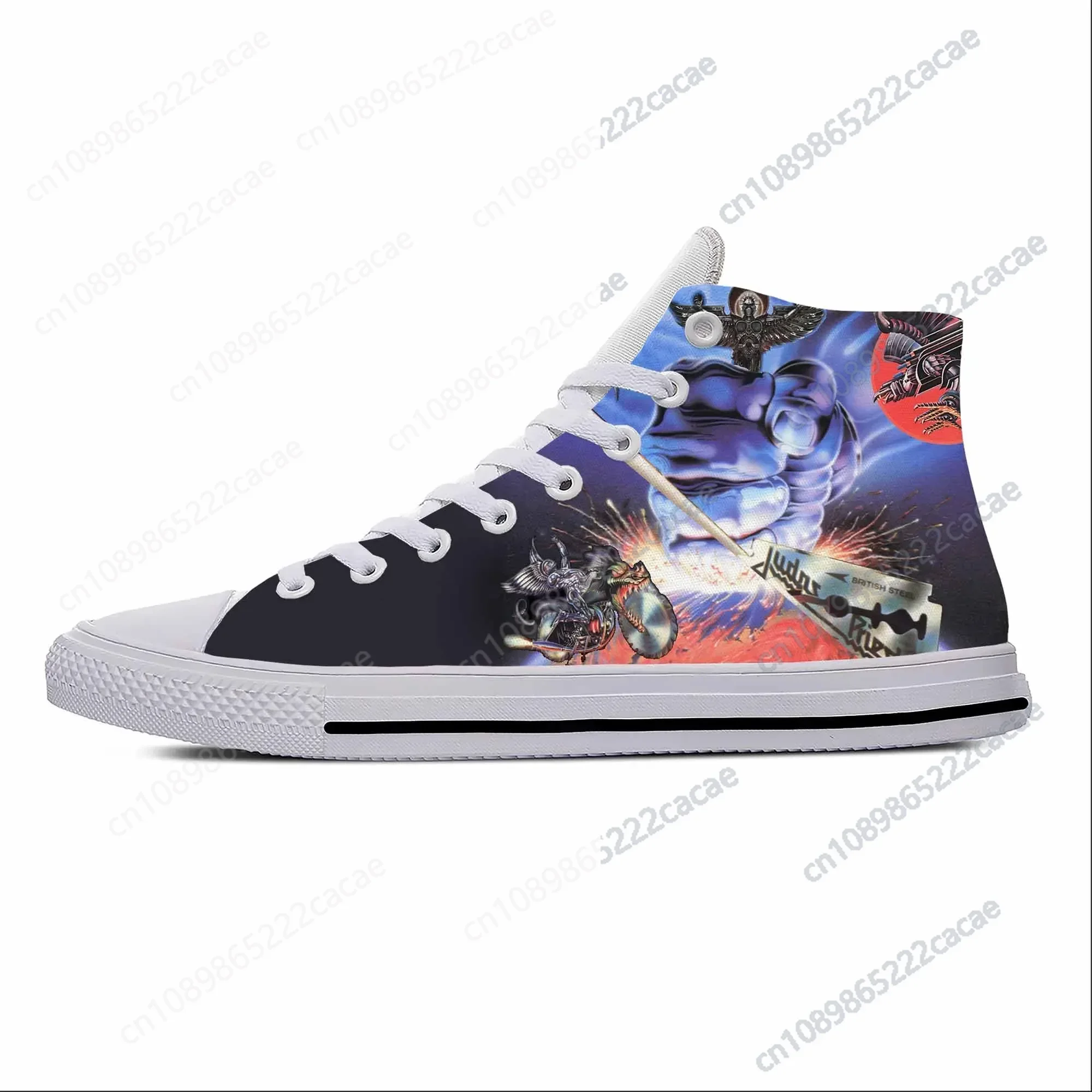 Priest Heavy Metal Rock Band Music Judas Fashion Casual Cloth Shoes High Top Lightweight Breathable 3D Print Men Women Sneakers