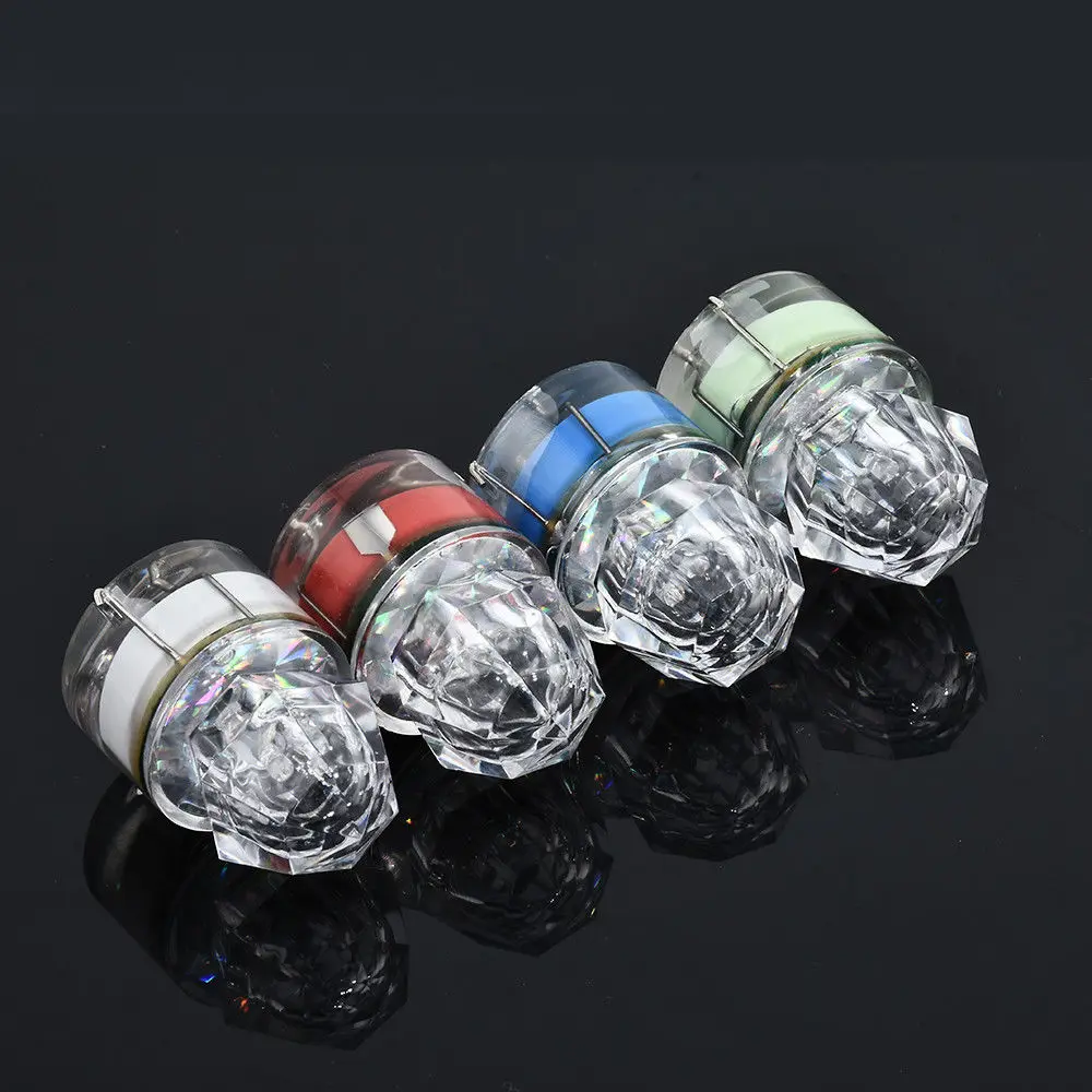 Imagem -04 - Mini Led Abs Isca de Pesca Luz Underwater Fish Lure Luz Multicolor Gota Profunda Impermeável Branco Verde Vermelho Azul Lula 10 Pcs