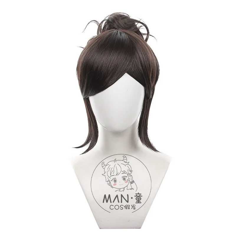 الهوية الخامس الساحرة شعر مستعار تأثيري أسود بني جوز الهند عطلة منفصلة النمر كليب هدية عيد الهالوين #5