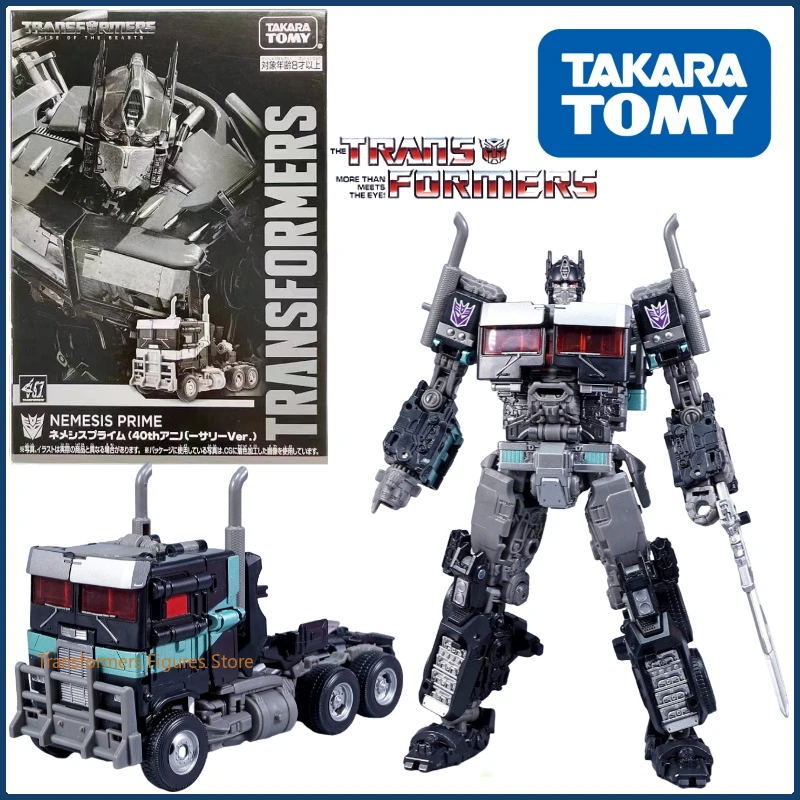 W magazynie Takara Tomy transformatory 40. rocznica SS-EX Nemesis Prime figurka Anime ruchomy model robota prezenty kolekcjonerskie