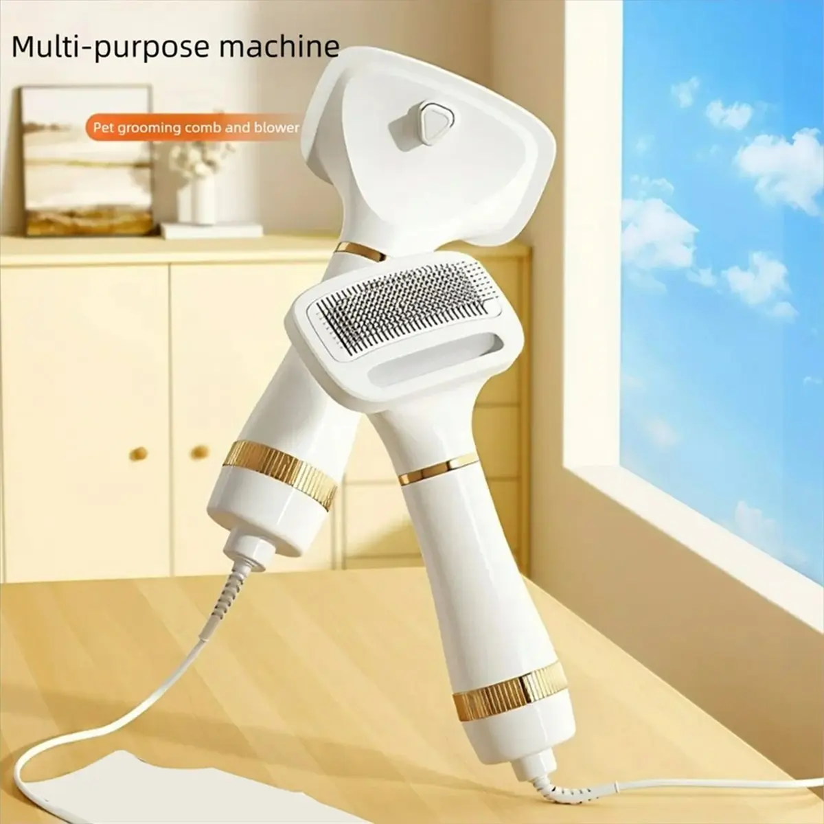 Dryer Pet Heating Hair Puppy Dryer Cat Hair Blow and Comb 2in1 Hair Dryer for Small Middle Dogs Quick Drying US Plug