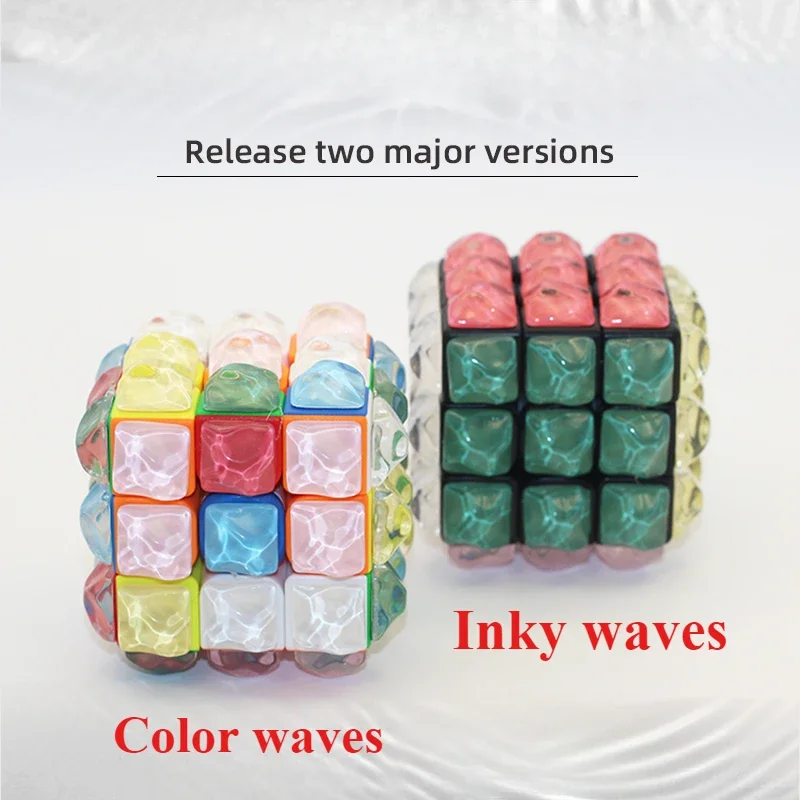 New Water Ripple 3x3 Magic Cube Magnetic 3x3x3 Cube Transparent Magnetic Puzzle Toy for Children