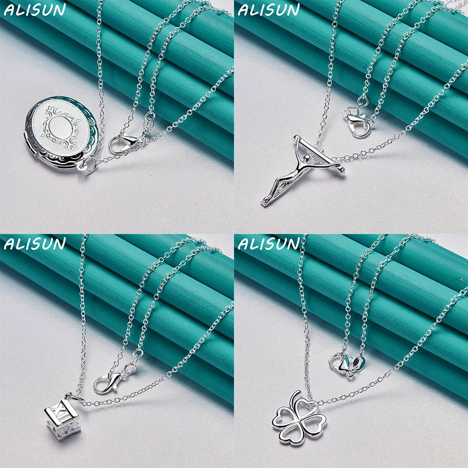 

ALISUN 40-75cm 925 Sterling Silver Design Pendant Necklace For Women Men Creativity Gifts Street All-match Party And Daily Wear