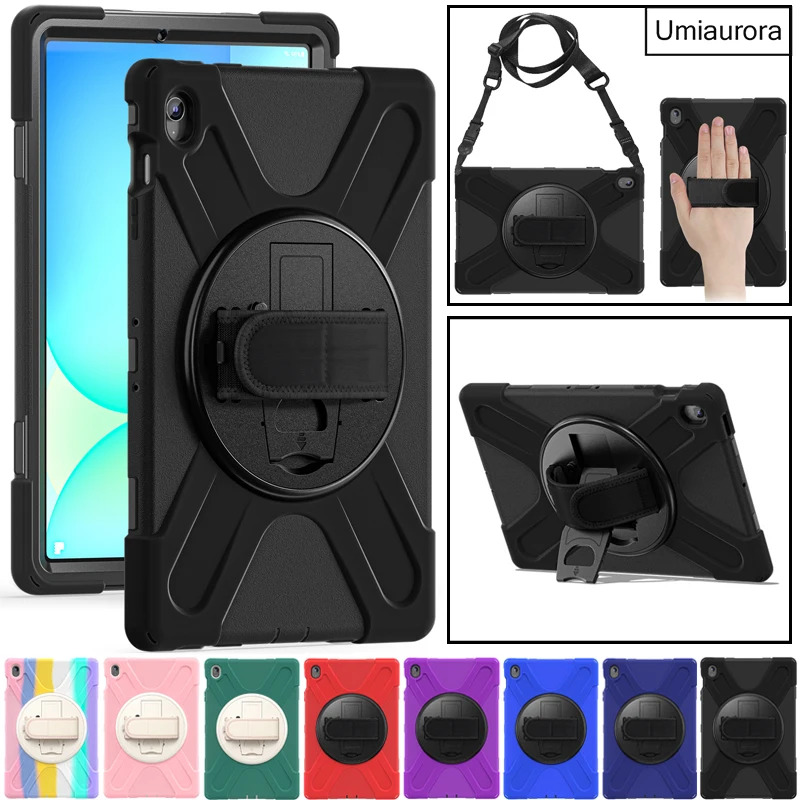 

Heavy Duty Rugged Case For Samsung Tab S10 FE+ S10 FE Plus 13.1 inch SM-X620 SM-X626B Shockproof Stand Strap Tablet Cover Funda