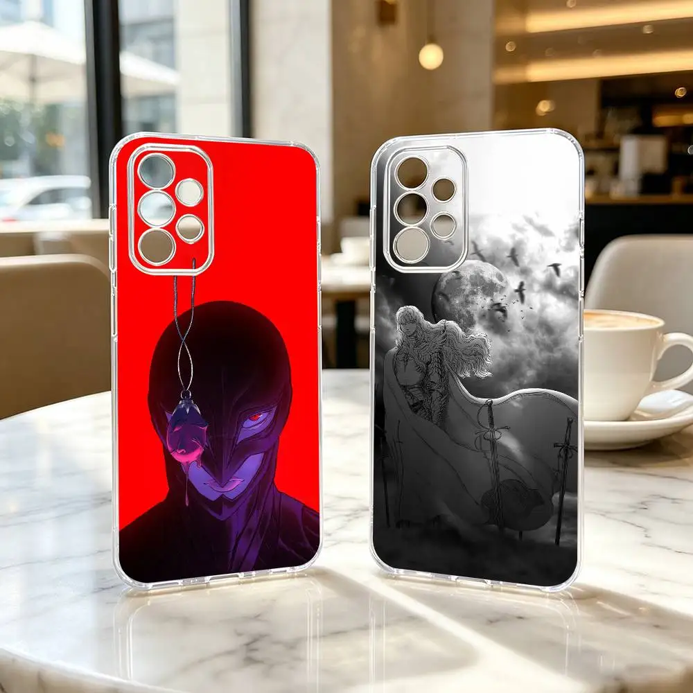 Femto Griffith B-BerserkS Hawk Anime  Phone Case Transparent Silicone Soft For Samsung S25,S24,S21,S22,S23,S30,Ultra,S20,Plus,Fe