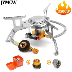 JYMCW Outdoor Gas Burner Camping Gas Stove Portable Folding Electronic Split Stove Tourist Equipment For Cooking Hiking 3500W