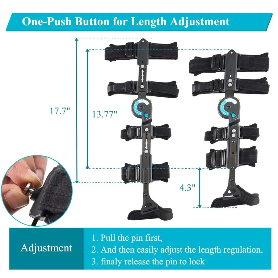 Hinged ROM Elbow Brace with Hand Grip Post OP Elbow Brace with Sling Stabilizer Arm Injury Recovery Splint Support for Post-Op