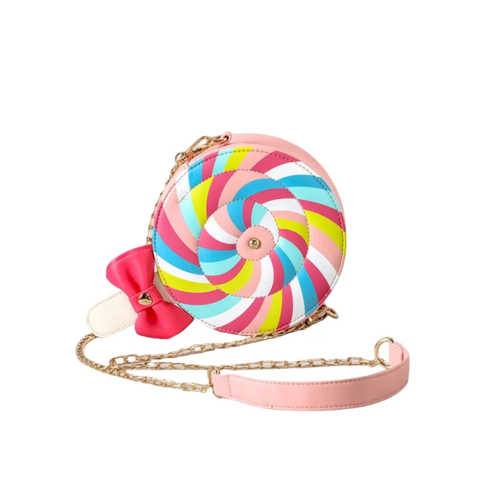 

Colorful lollipop-shaped avant-garde and fashionable single-shoulder bag or crossbody bag