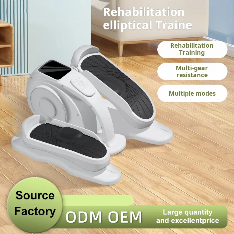 

Compact Quiet Under-Desk Elliptical Seniors Portable Home Stepper with Non-Slip Pedals