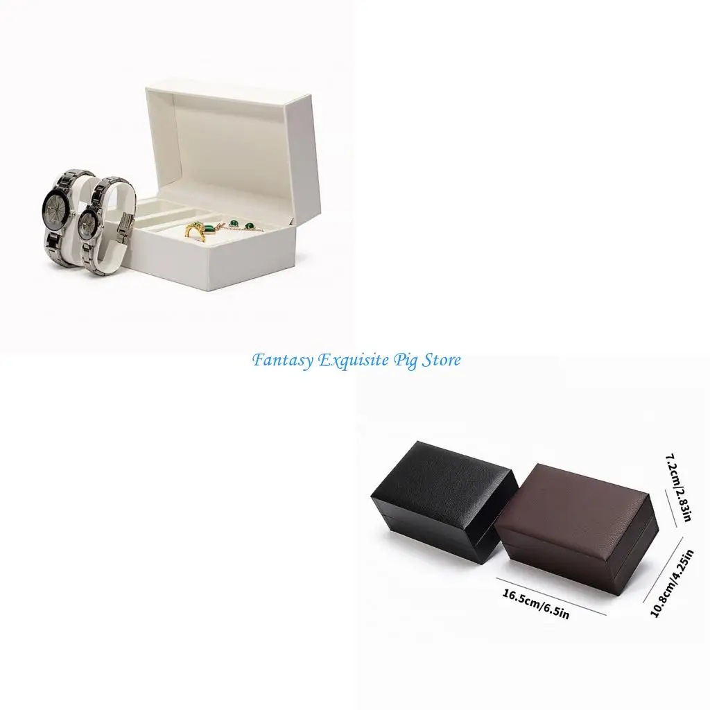 

Коробка для хранения ювелирных изделий из искусственной ткани премиум-класса с несколькими отделениями, белый корпус для часов