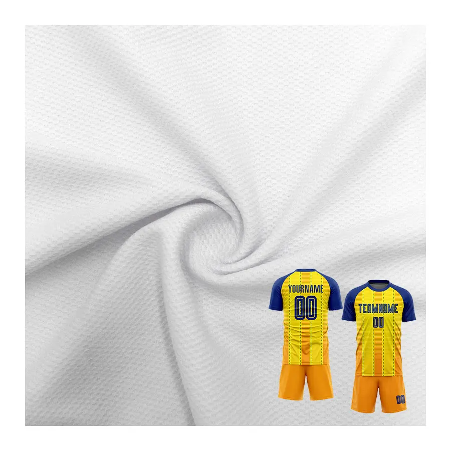 

White 100% Polyester Interlock sublimation polyester fabric Shorts Dry Fit JERSEY