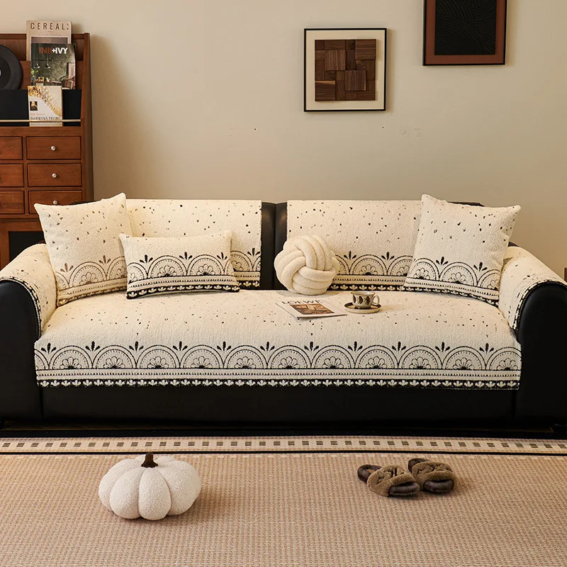 

Modern Simplicity Chenille Sofa Cushion Advanced Sense Autumn Winter Thickened 2025 New Non-Slip Sofa Cover Cushion Cover Cloth