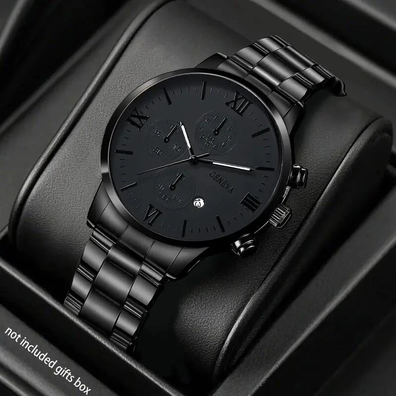 3-piece men's watch set, featuring different style combinations, suitable for gifting to family, colleagues, and friends
