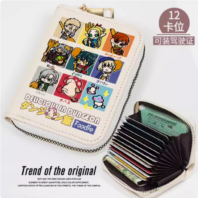 

Anime Delicious in Dungeon Zipper Wallet Women Fold Bag Multi Card Coin Pocket Holder Fashion Wallet Gift