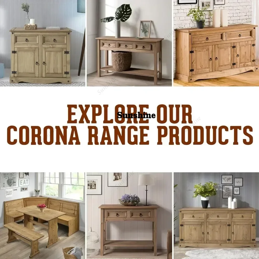 Solid Wood Console Table With 3 Drawers Farmhouse Entryway Table With Storage Shelf