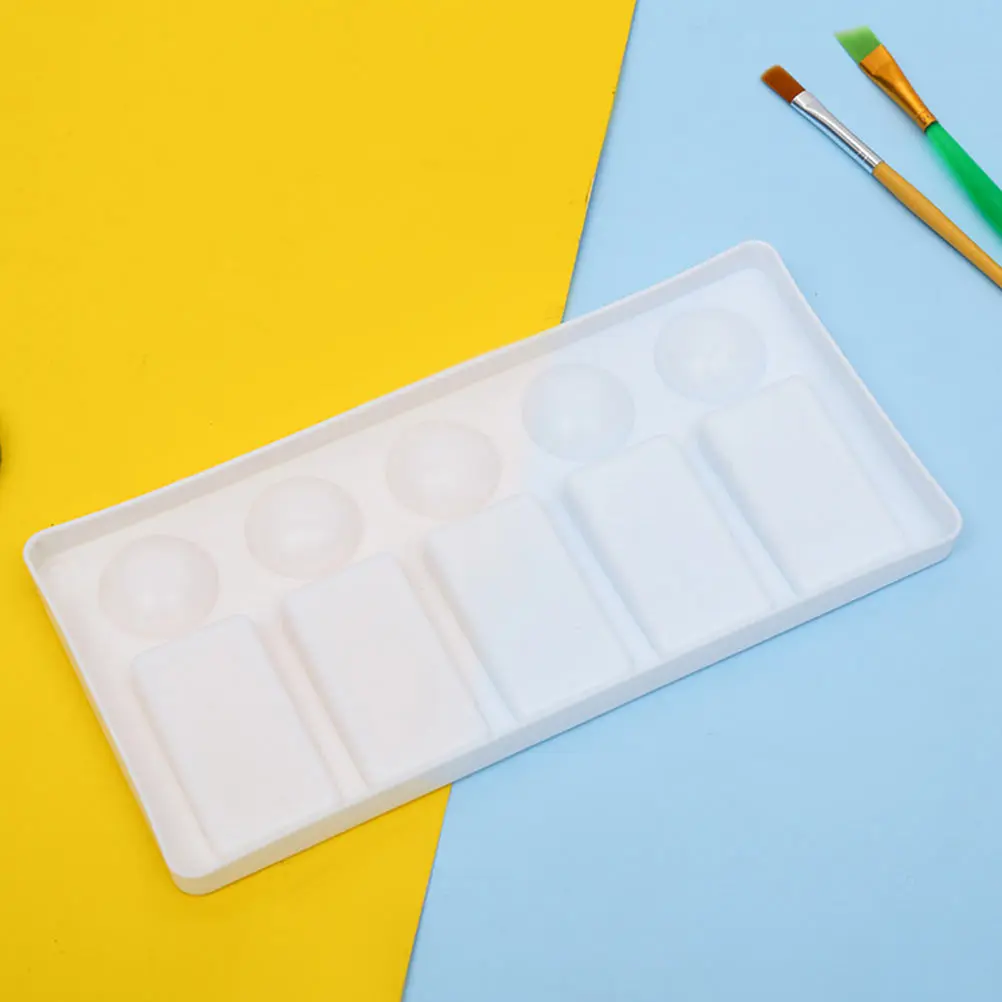 

3 Pcs Plastic Mixing Trays Painting Palette Watercolor Pigment Ceramic Reusable Lightweight Board For Kids