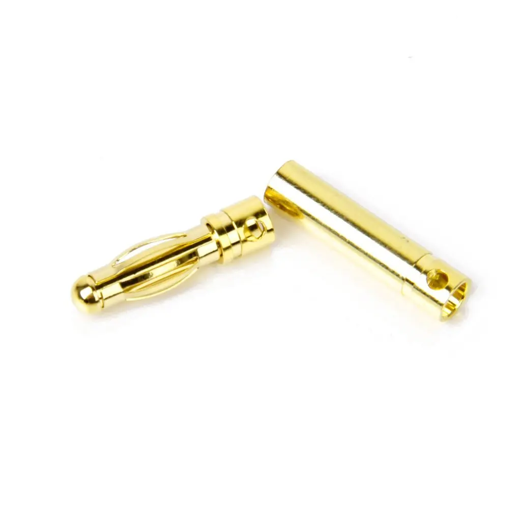

2 0mm Gold Plated Male Female Bullet Banana Connectors RC ESC Motor DIY Low Flow Plug