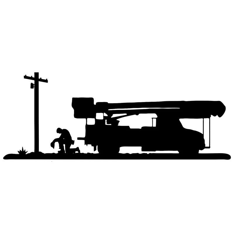 

Car Sticker Lineman Electrician Wireman Prayer Auto Accessories Car Sticker Creative Waterproof Sunscreen Black/White,17cm*7cm