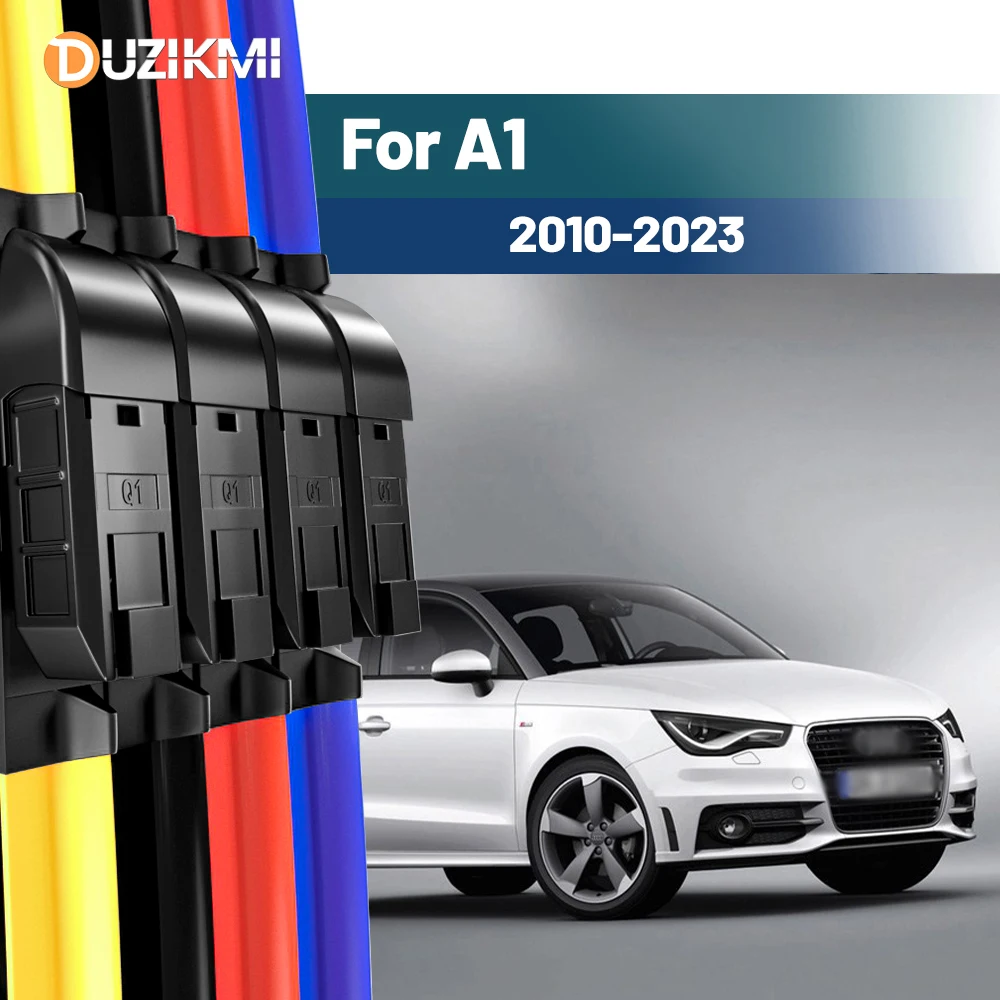 

For Audi A1 8X GB 2010-2023 2016 2017 2018 2019 2020 2021 2022 2023 2024 2pcs Front Windshield Windscreen Wiper Blades Red Blue