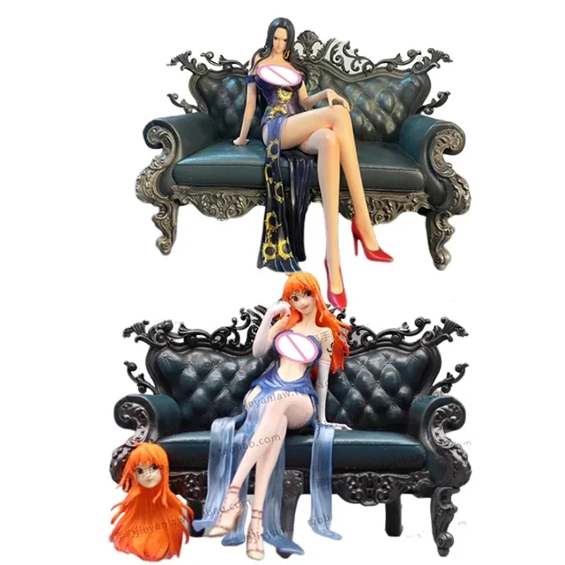 

Фигурки героев Аниме One Piece Boa Hancock Nami, экшн-фигурки костюмов, серия диванов 16 см из ПВХ, коллекционные игрушки, реальные подарки