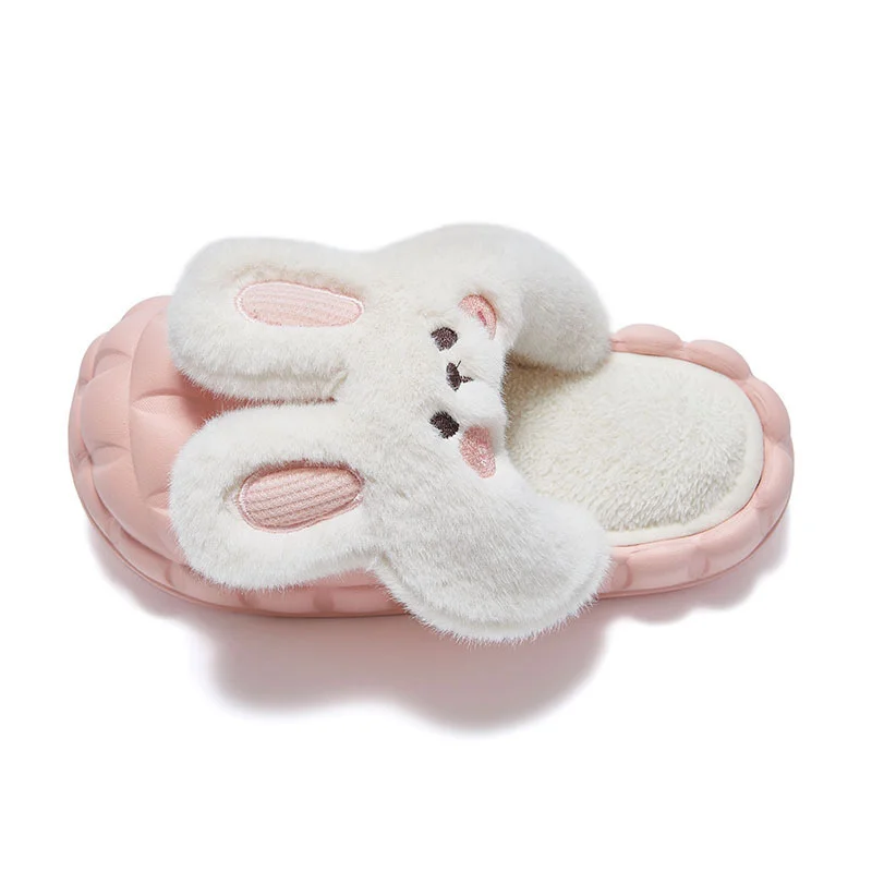 2022 Winter New Cute Funny Cartoon Rabbit Slipper Man Women Lovers Waterproof Detachable Liner Home Slippers Indoors Flip Flops