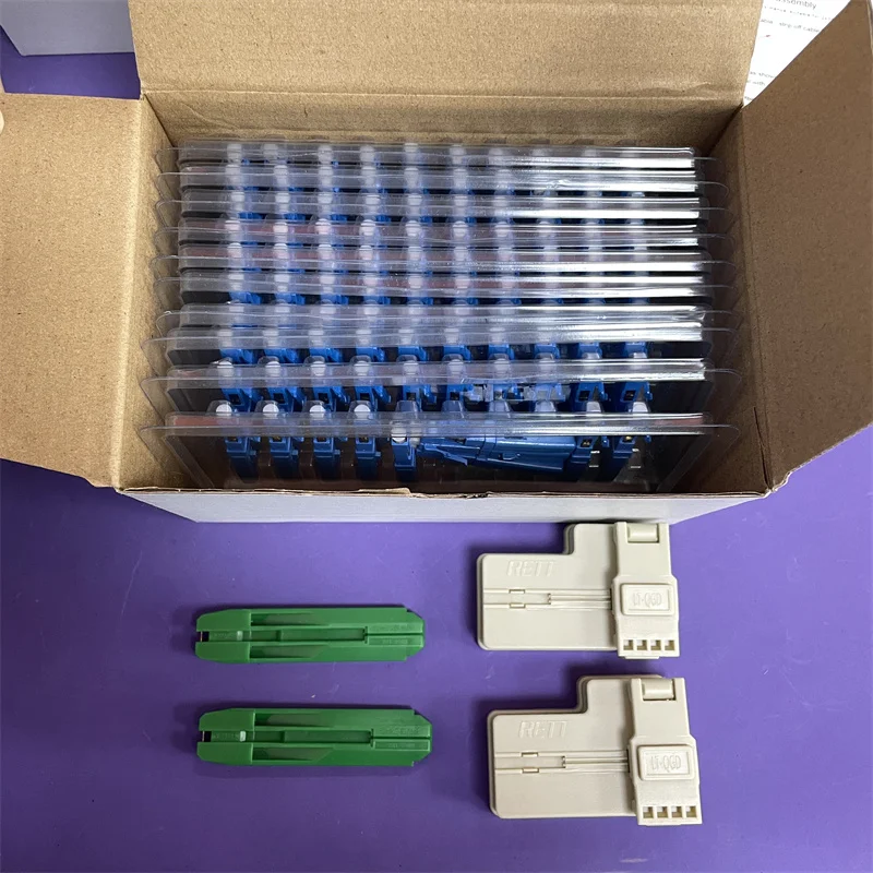 High quality lc upc Single Mode Fiber Fast Connectors lc Built-in Type ftth Fiber Fast Connectors adaptador de conexão