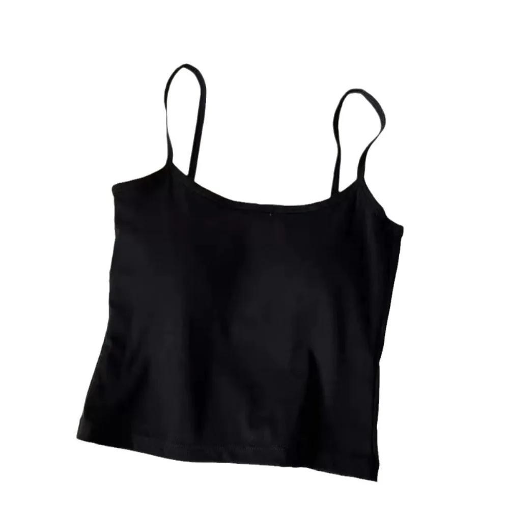 قميص قصير جديد بدون أكمام بلون سادة مع وسادة صدر ملابس خارجية قصيرة سترات رياضية صيفية