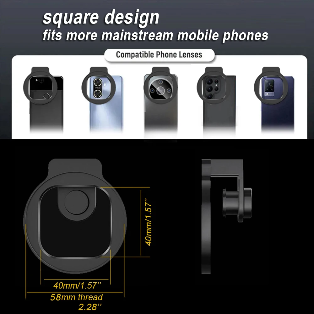 Ultracienki filtr CPL 58 mm ND Star UV Black Mist z metalowym klipsem do gorącej stopki do iPhone'a, aparatu fotograficznego i aparatu fotograficznego