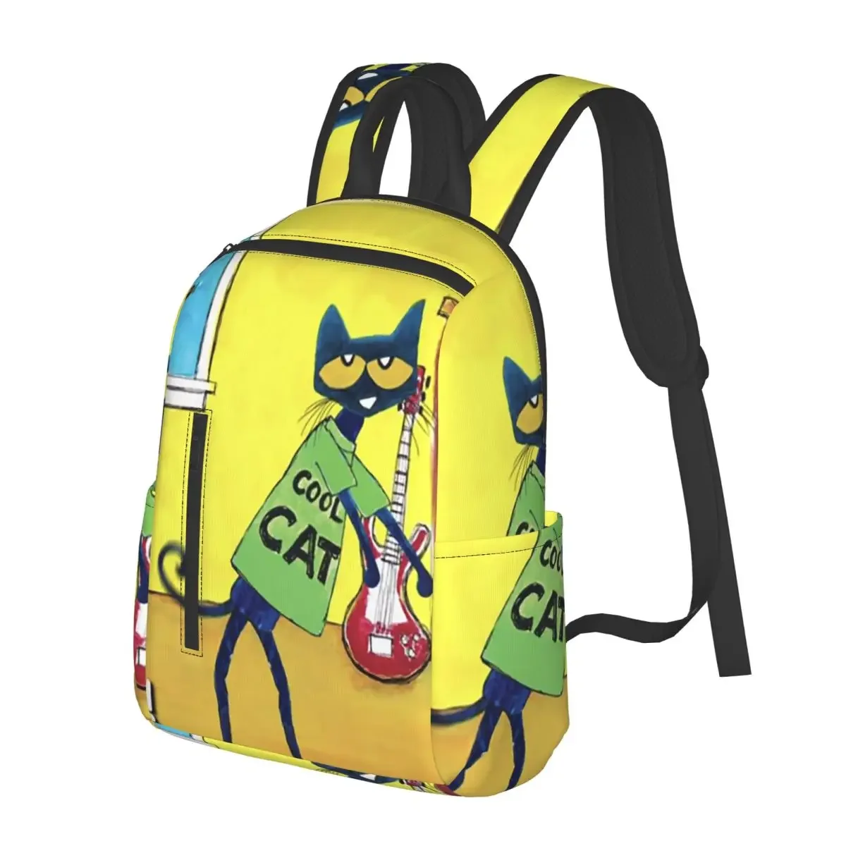 

Pete The Cat Student Backpack School Bag Hiking Travel Daypack for Men Women Fashion Bookbag Shoulder Bags