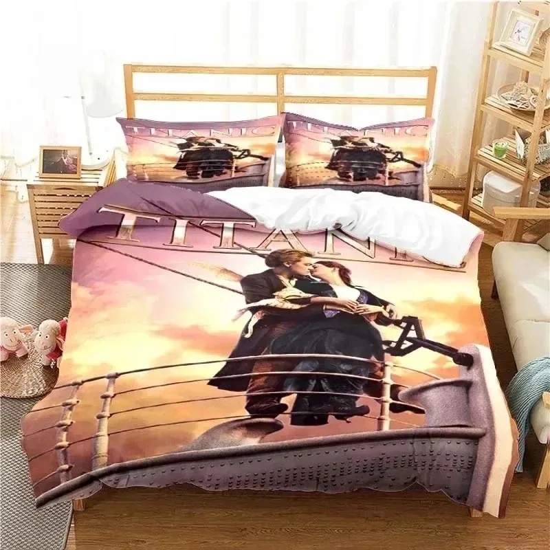 Movie Titanic Bedding Sets Exquisite Bed Supplies Set Romantic Love Duvet Cover Bed Comforter Set Bedding Set Birthday Gift