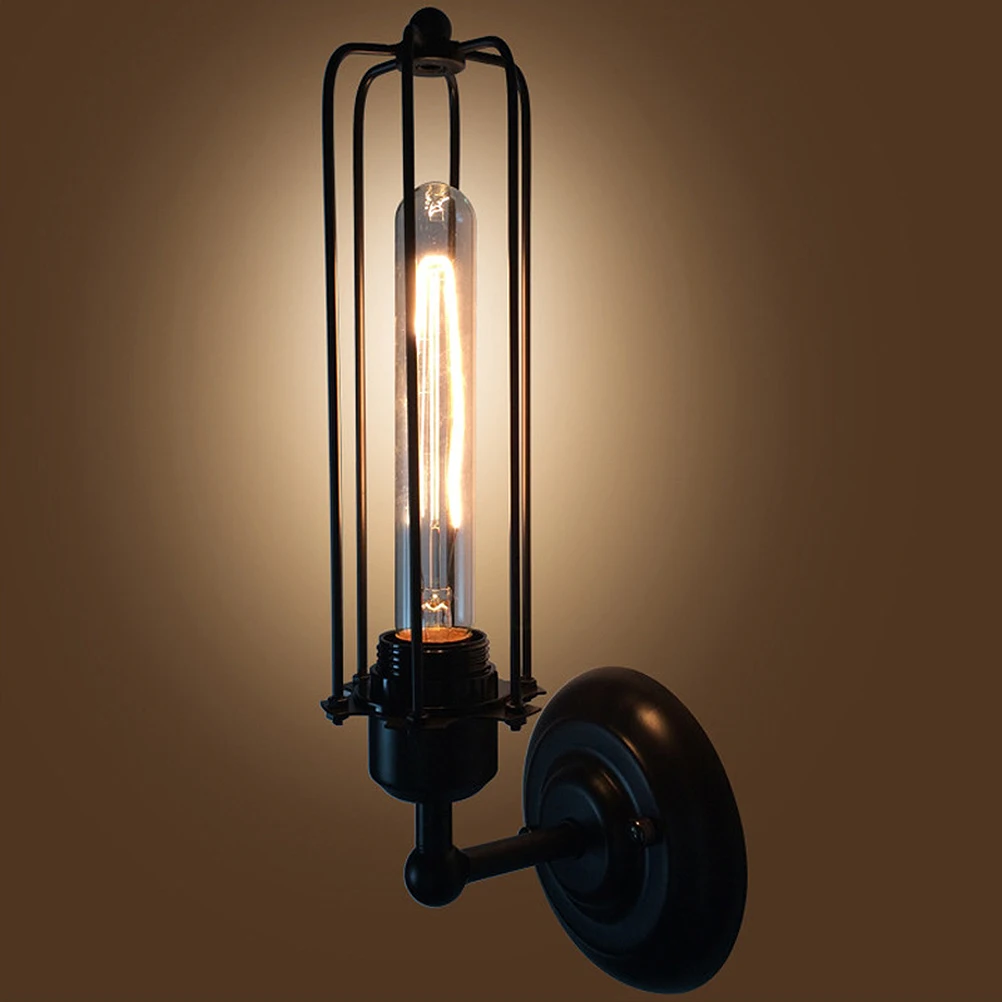 

Wrought Iron Bedside Wall Lamp Lamp Vintage Indoor Lighting Home Decor Retro Bedroom Living Room Creative Style Wall Light