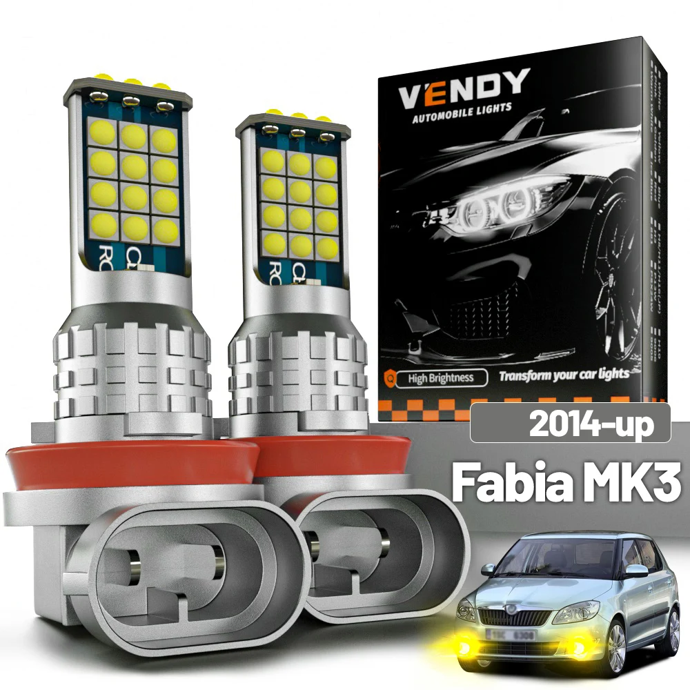 2 Stück LED-Nebelscheinwerfer für Skoda Fabia 3 MK3 2014-2020 2015 2016 2017 2018 2019 Canbus Zubehör