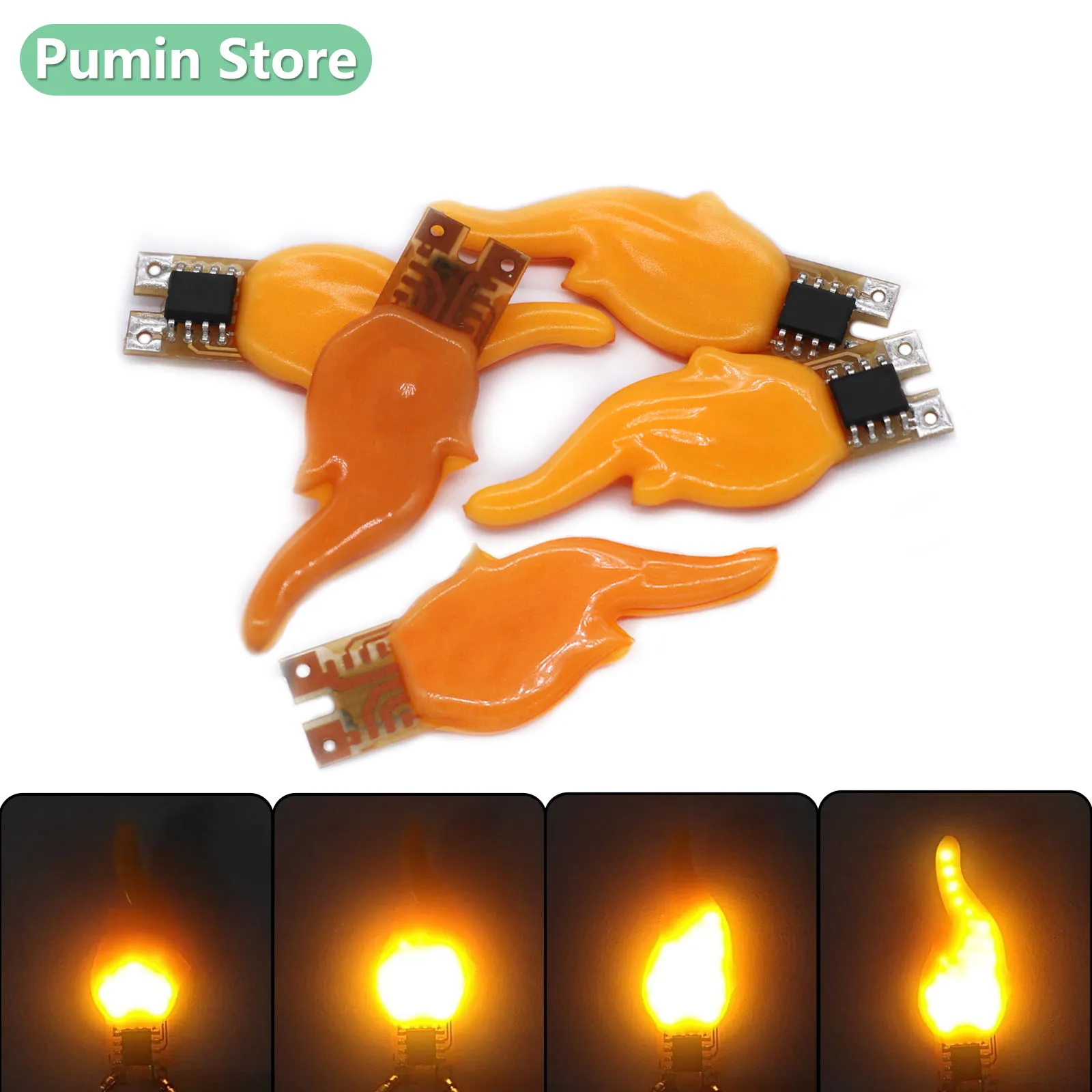 Flame led Diode Cover DC3V Warm White 1900K Candles Edison Flames Birthday Party Decoration Light Bulb Accessories Candle Light