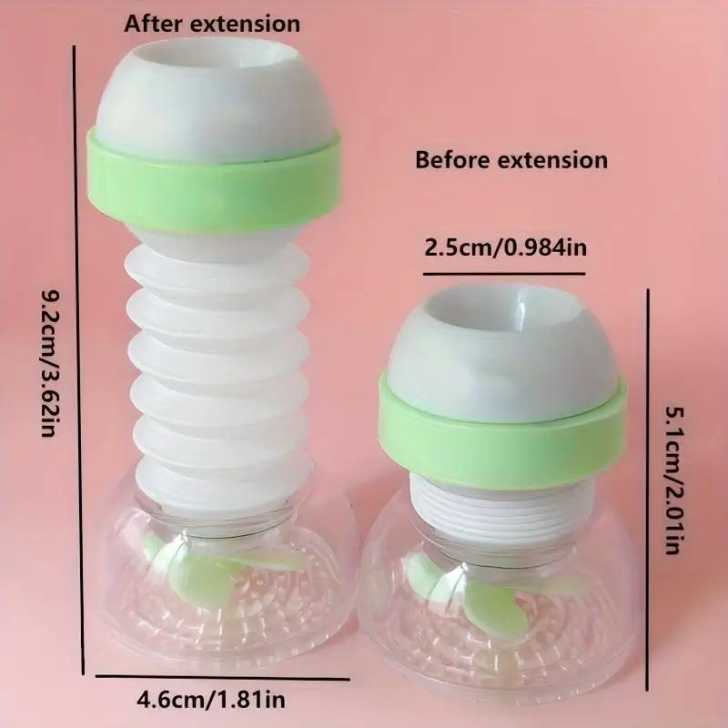 

An Essential Fitting For Kitchen Sinks 3-piece Elegant Snap-on Extender, Rotatable And Retractable Splash-proof Water Diverter,