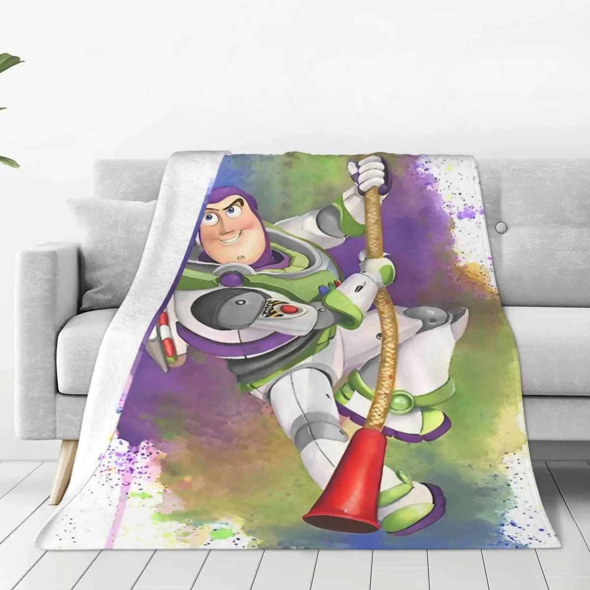 Toy Story Flannel Blanket Warm Soft Throw Blanket for Couch Bed Travel Office Graphic Bedspread Sofa Bed Cover