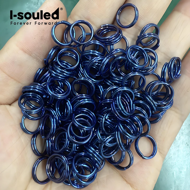 Split Jump Open Rings 12 Pcs in a Pack Pure Titanium Double Loop Rings- Super Light Never Rust 10/ 12/14 MM Jewelry Finding