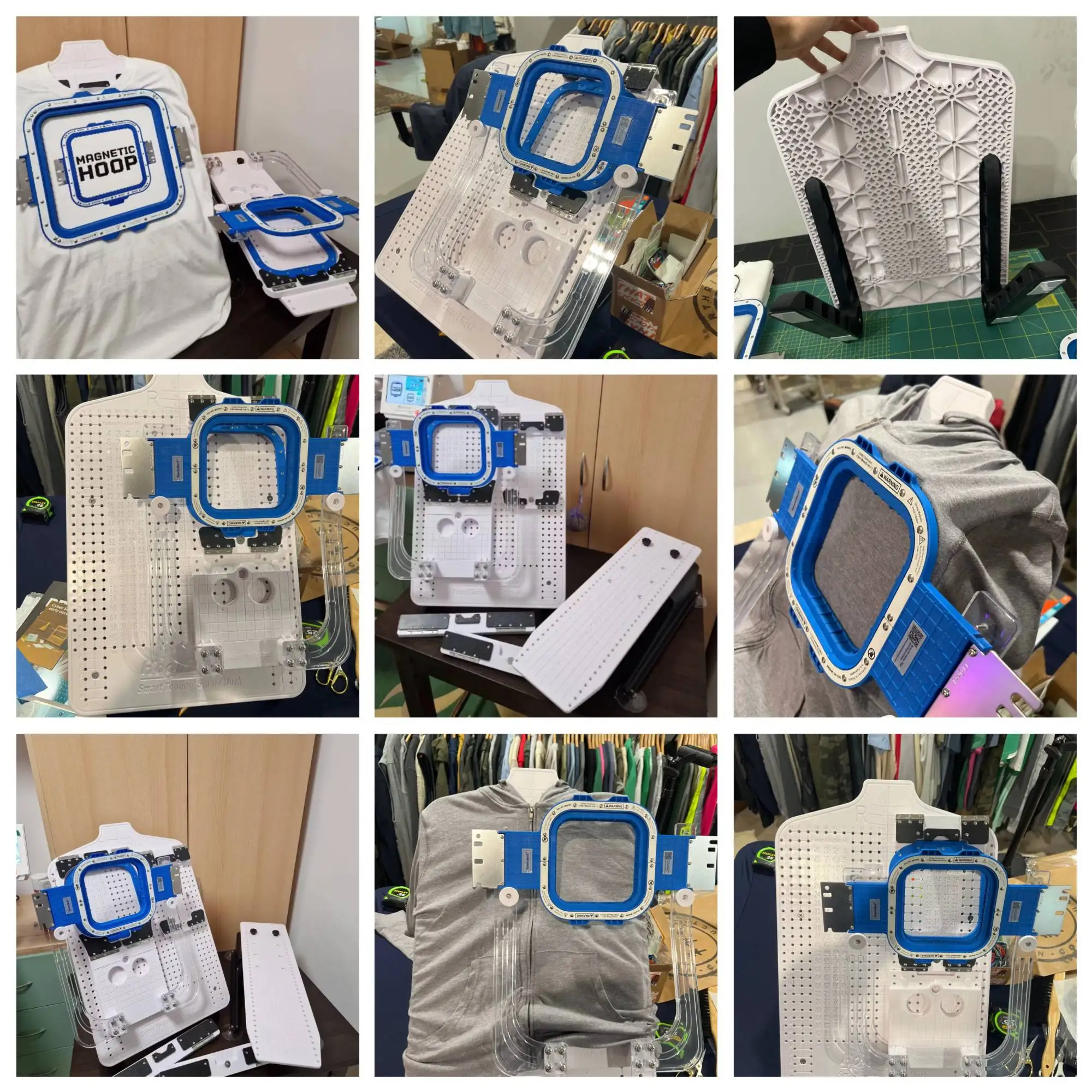 

Hoopmaster mighty hoop magnetic embroidery frame for Brother Tajima Ricoma HappyJapan embroidery machine magnetic hoops