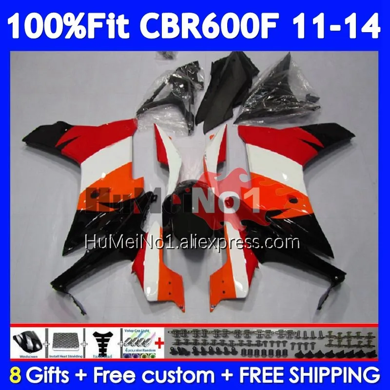 Injection For HONDA CBR600F4i CBR600F Repsol orange 11 12 13 14 36No.8 CBR 600 F 600F CBR600 F4i CC 2011 2012 2013 2014 Fairing