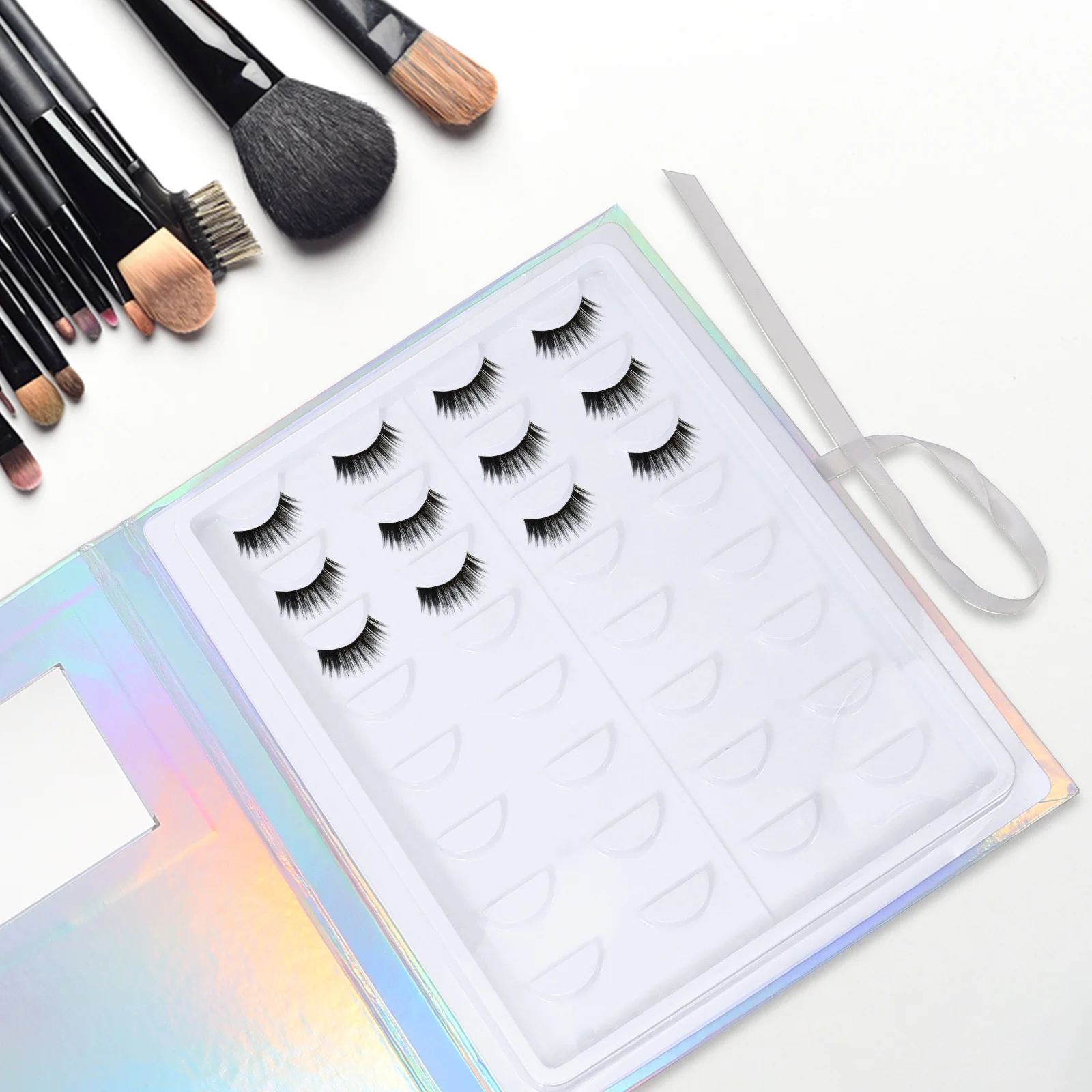 1Pcs False Eyelash Holder Sturdy Paper Lash Storage Box Portable Eyelash Container Organizer Resistant to Damage