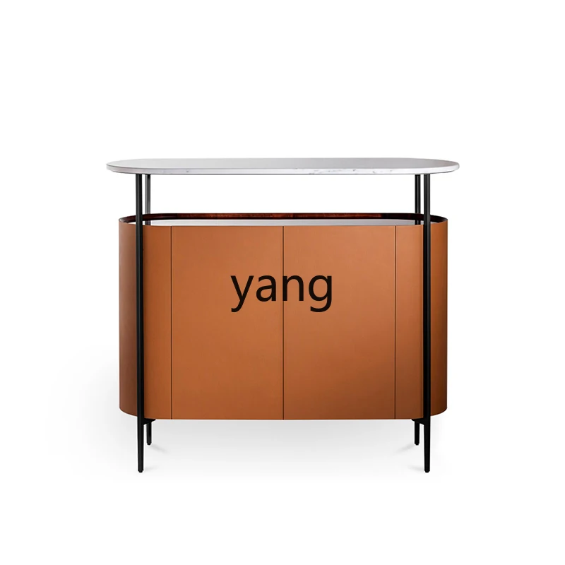 

XYY minimalist designer side cabinet orange double door Internet celebrity high style wall cupboard