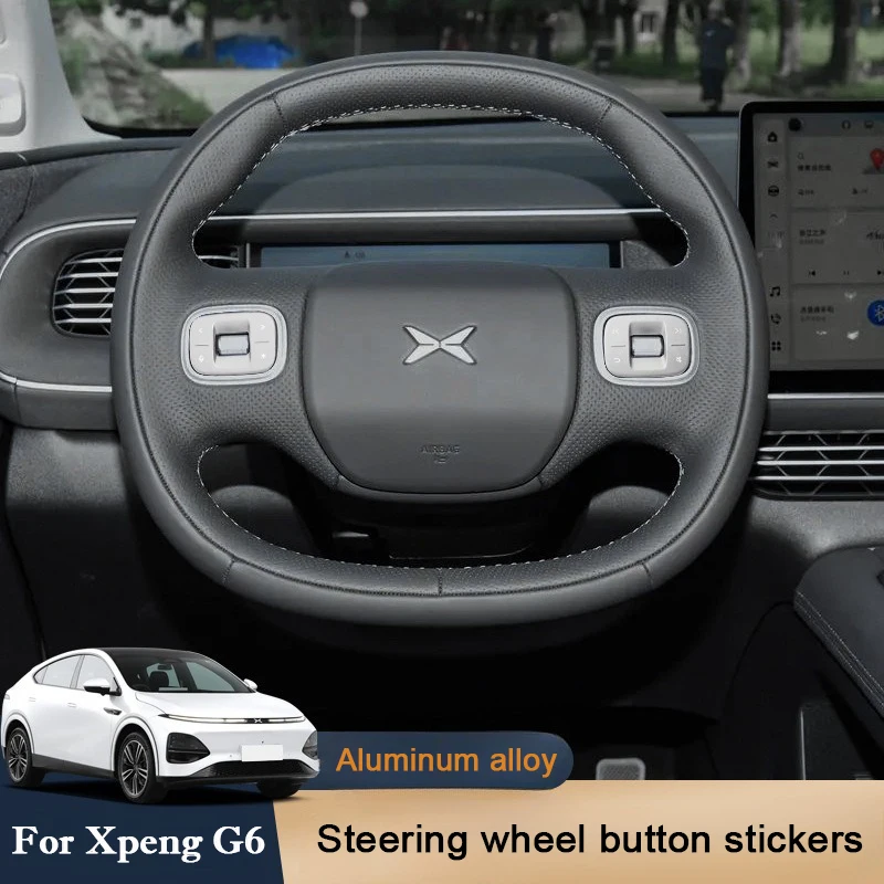 

Для Xpeng G6 Xiaopeng автомобильные наклейки на кнопки на руль, защитная наклейка на кнопку из алюминиевого сплава, модификация, аксессуары для декора
