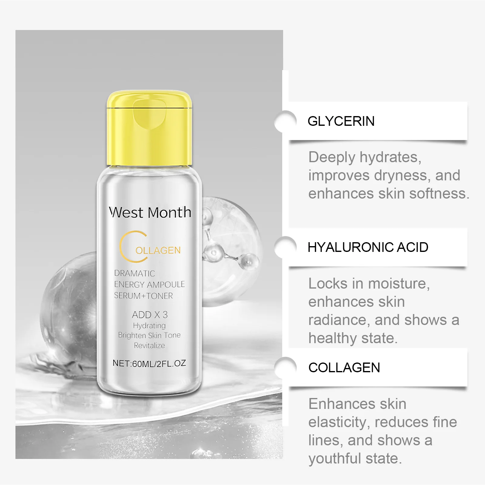 Moisturizing Face Toner Brightening Lifting Fade Fine Lines Hydrating Dry Nourishing Smoothing Revitalize Glow Korean Skin Care