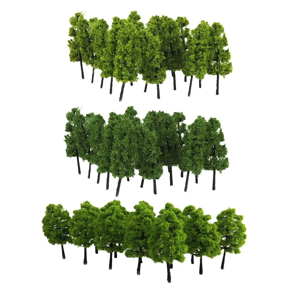 

40Pc Plastic Model Toy for Train Railroad Landscaping Decoration