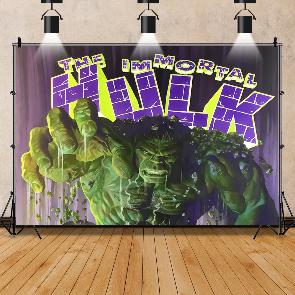 Marvel Superhero Hulk The Avengers Boys Kids Room Gifts Birthday Party Backdrop Custom Decor Photography Studio Props Background