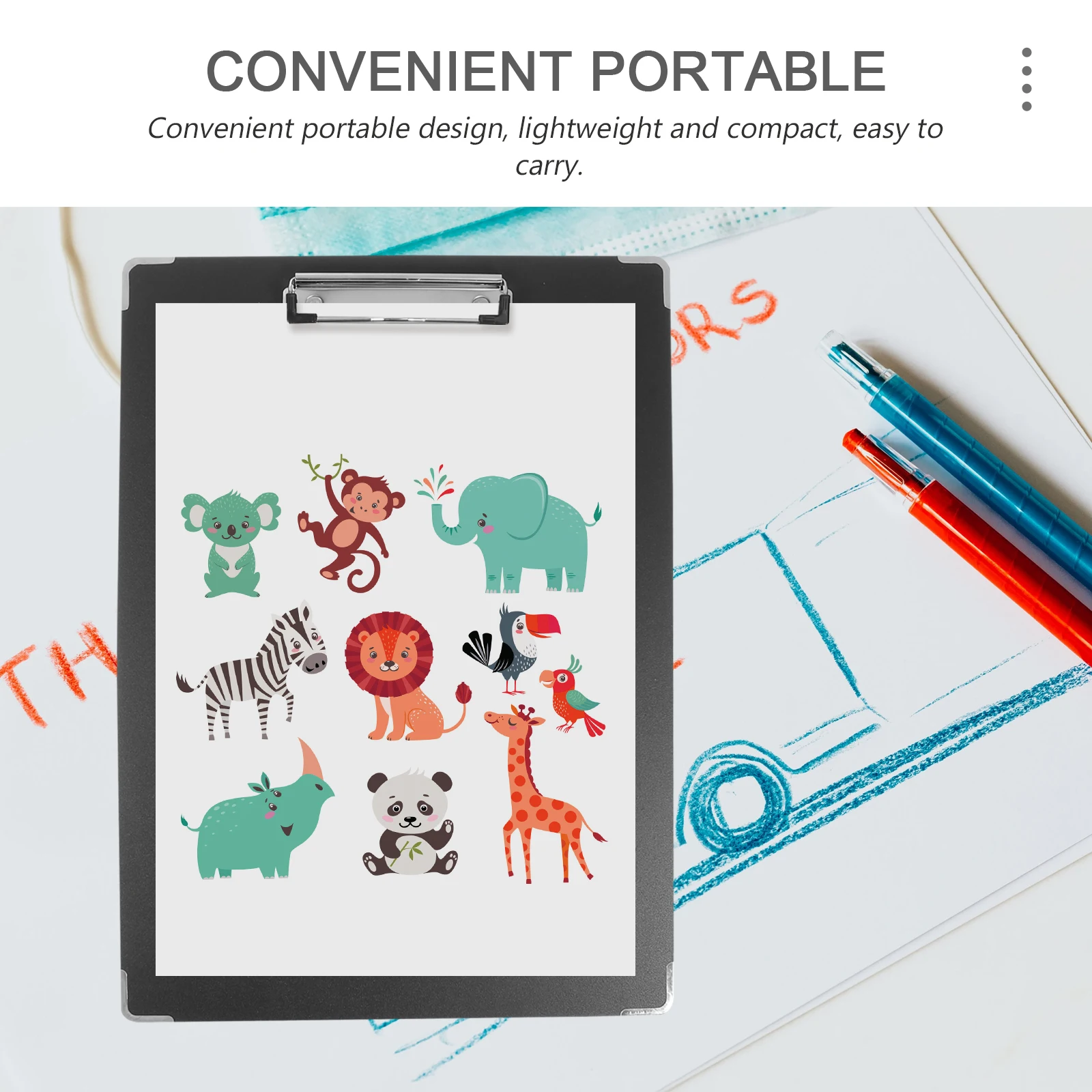 

2 Pcs Sketch Board Clip Plastic Clipboard Care Clipboards for Office Drawing Sketching Painting Child