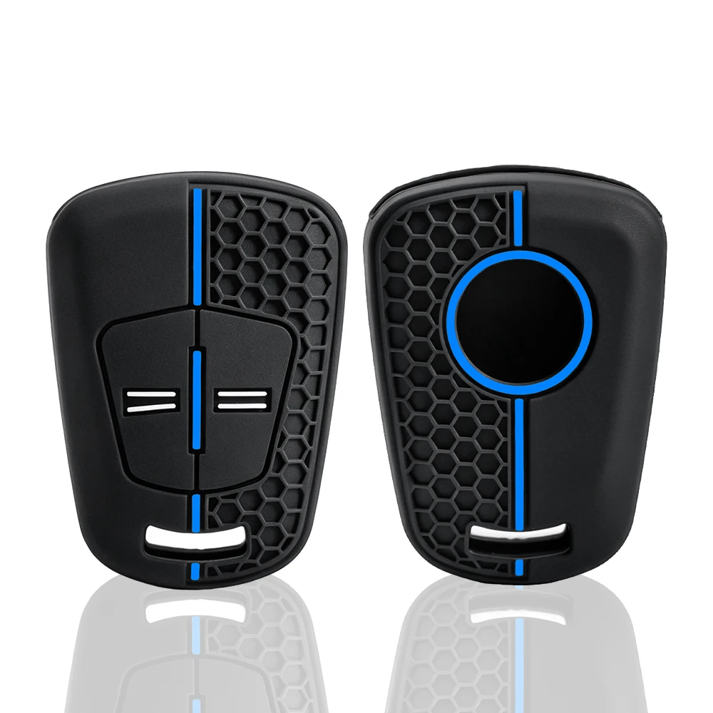 2 Buttons Silicone Car Key Housing Key Case Shell for Opel Vauxhall Astra H Cor-sa D Zaf-ira B 2005 2006 2007 2008 2009