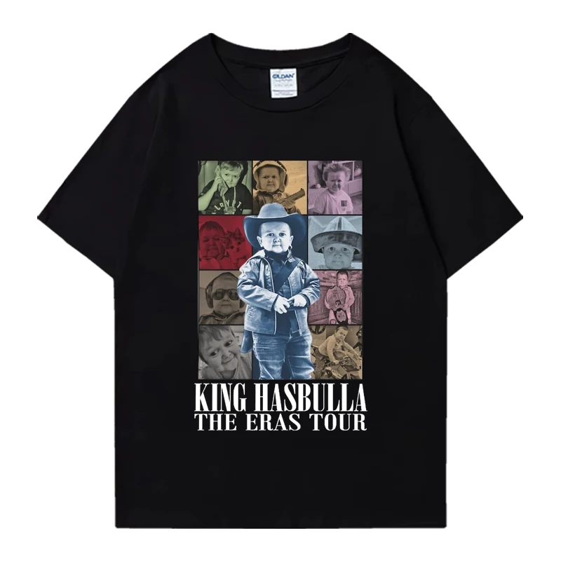 

2024 Funny King Hasbulla The Eras Tour print T shirt Men Women Summer Pure Cotton short sleeve t-shirts Unisex Oversized Tops