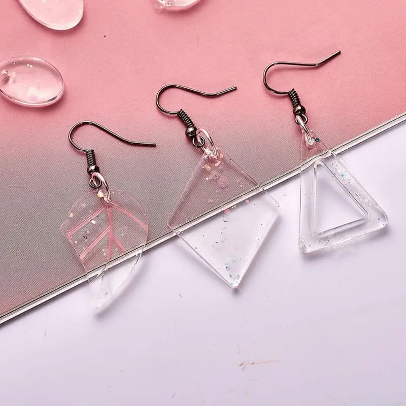 HX6D Shiny Glossy Tear Drop Earrings Mold Resin Silicone Keychain Mold Earring Casting Mold for Girl Fashion Jewellery
